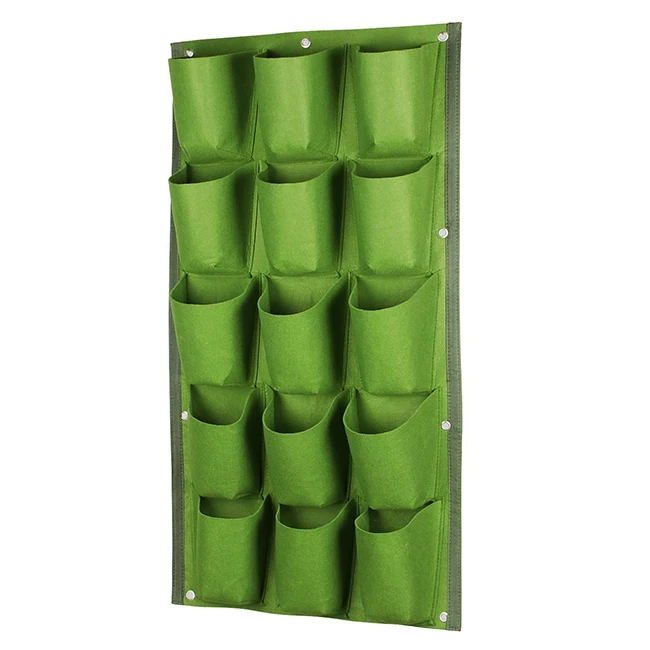 custom size felt grow bag Planting a pocket Outdoor Fabric Wall Hanging Planter Grow Bags Felt fabric garden grow bags