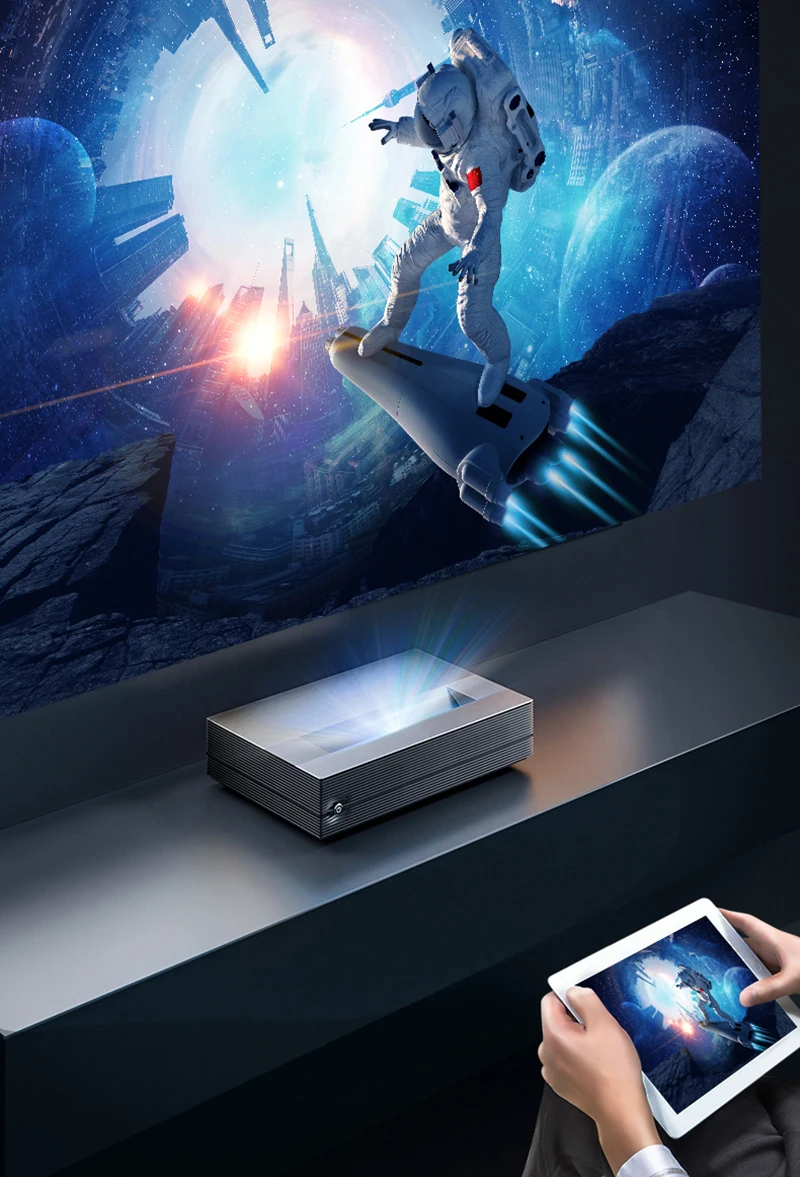 S7 4500 Lumens DLP Display 4K Laser TV Projector Android 150 Inch IR Remote Control Auto Focus Portable Laser TV Projector