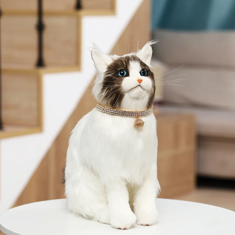 NJC Wholesale Luxury Resilient Bling Crystal Rhinestone Pet Necklace Jewelry Cat Dog Shiny Collar With Bell Pendant