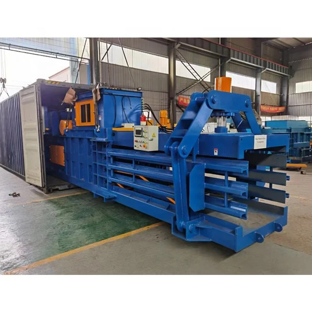 Horizontal Baler,Shredder ,Conveyor & Cyclone automatic horiozontal waste paper baler machine