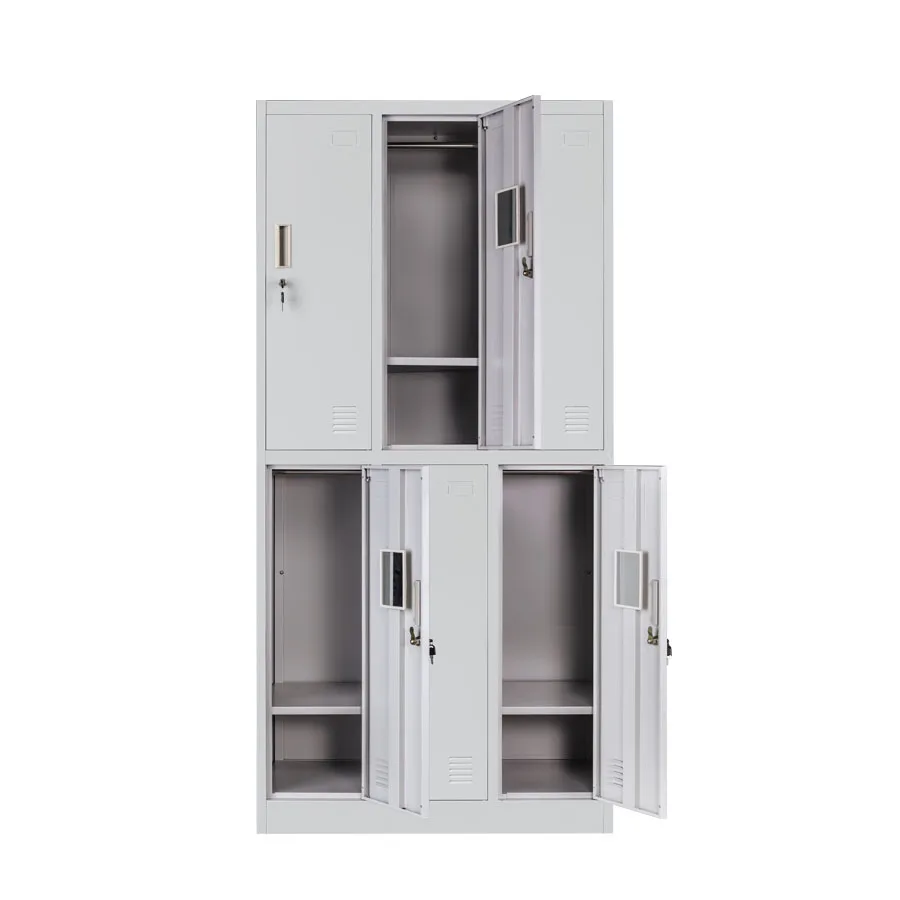 Steel Six Doors Locker Cabinet Metal Storage Lockers For Changing Room School Metal Wardrobe