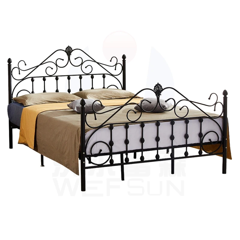 Princess iron bed simple modern style homestay king size dormitory Metal Bed creative hotel single thickened metal beds frames