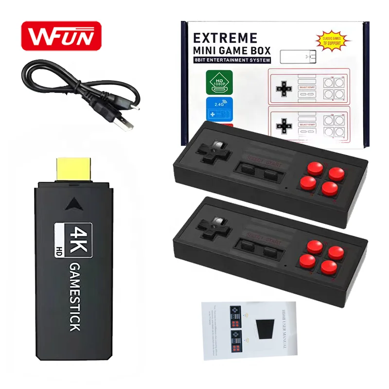 WFUN Extreme Mini Game Box With Wireless Controls Built in 800 Classic Games Portable Retro Video TV HD GAME Console for NES