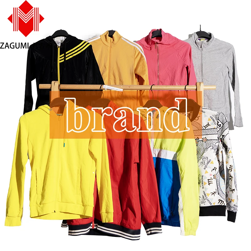 Export Containers Second-Hand International Brand Hoodies Thrift Sport Clothes Used Jackets Branded Bales Used Branded Clothes