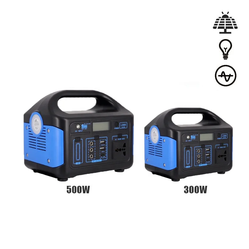 Portable Solar Generator Panel Sets Power Station With Inverter For Emergency Household