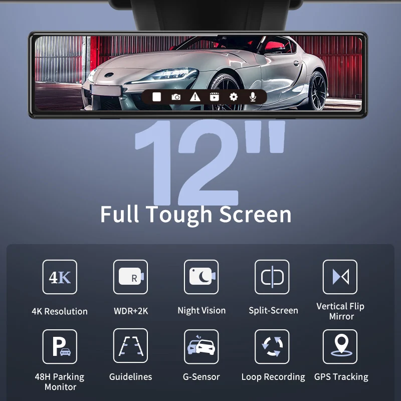 Redtiger T27 170 большой угол 4K + 2 5 K сенсорный экран автомобиля 4k видеорегистратор gps Двойная камера lems