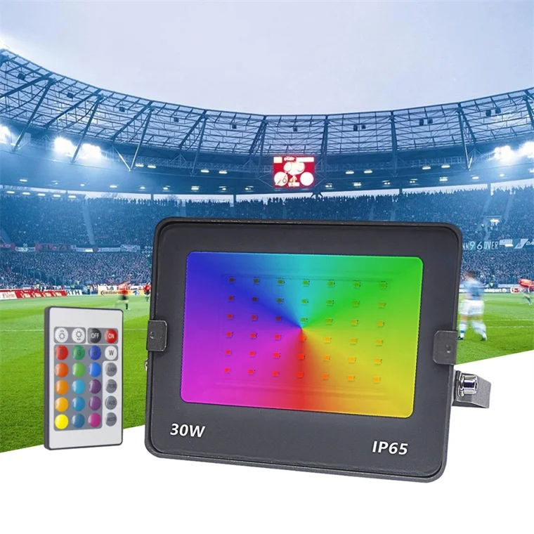 Открытый Сад Rgb 30 Вт водонепроницаемый алюминиевый корпус Ip65 строительный светильник светодиодные прожекторы