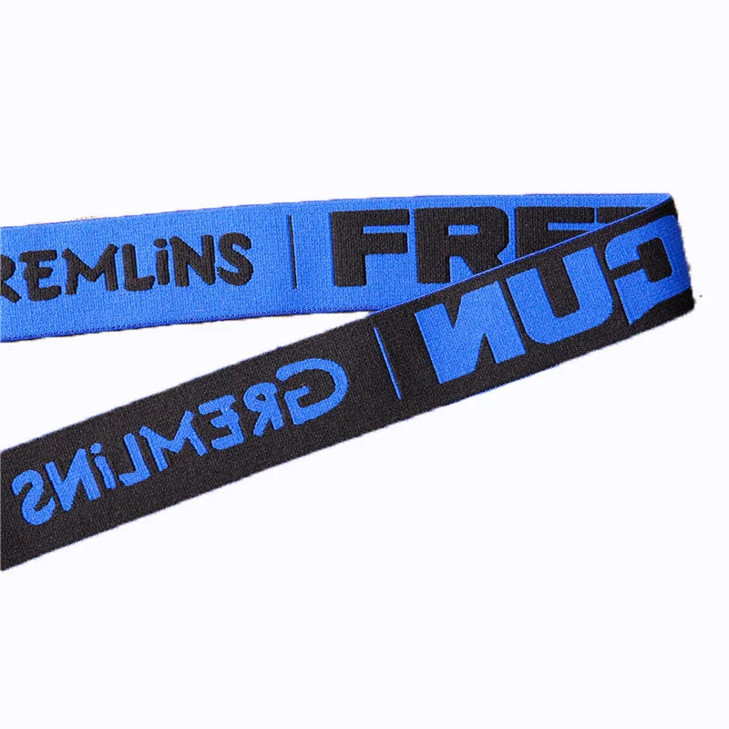 Colorful Double Side Jacquard Elastic Band Soft Nylon Custom Letter Embossed Woven Waistband For Underwear Garment Accessories