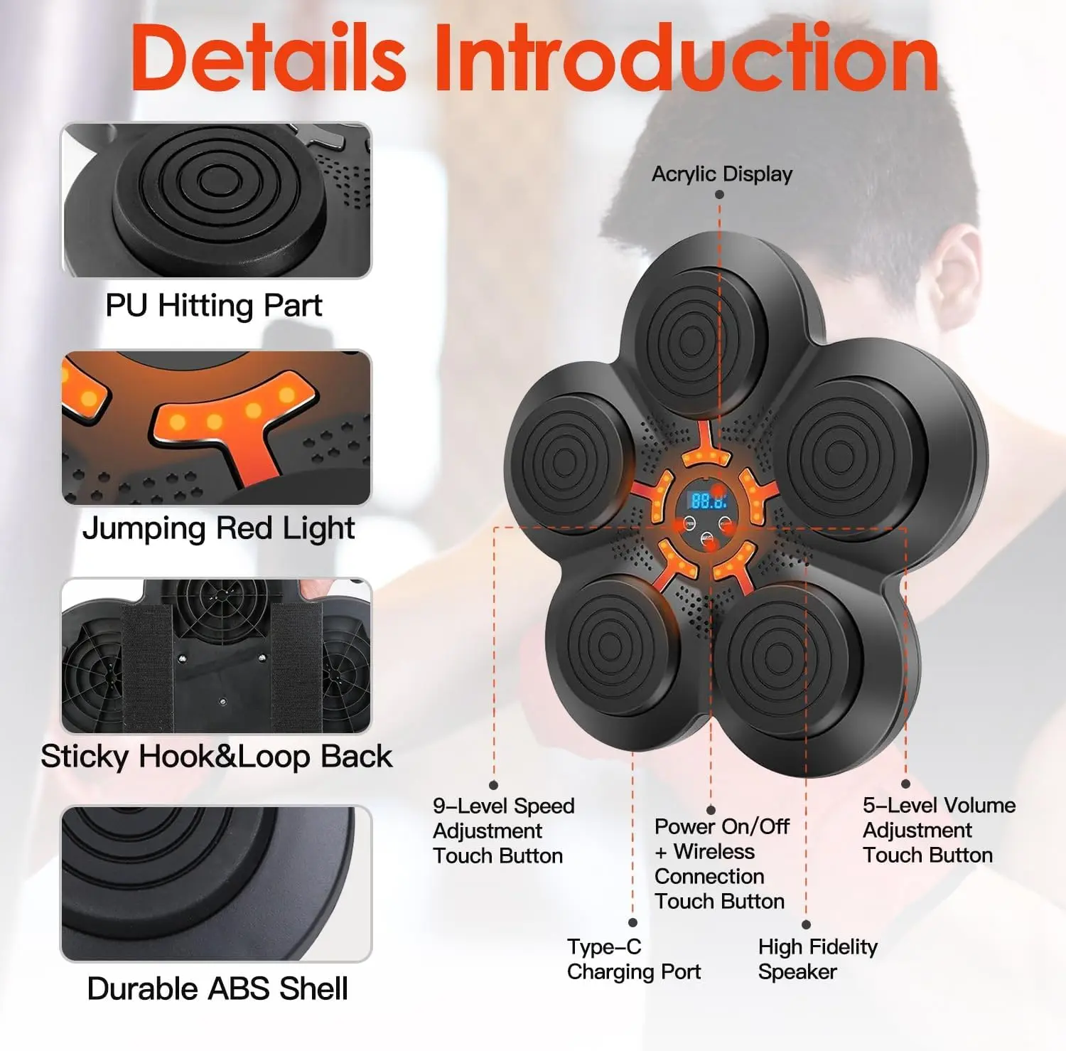 Home Indoor Intelligent Music Electronic Adult Child Boxing Machine Smart Music Boxing Machine