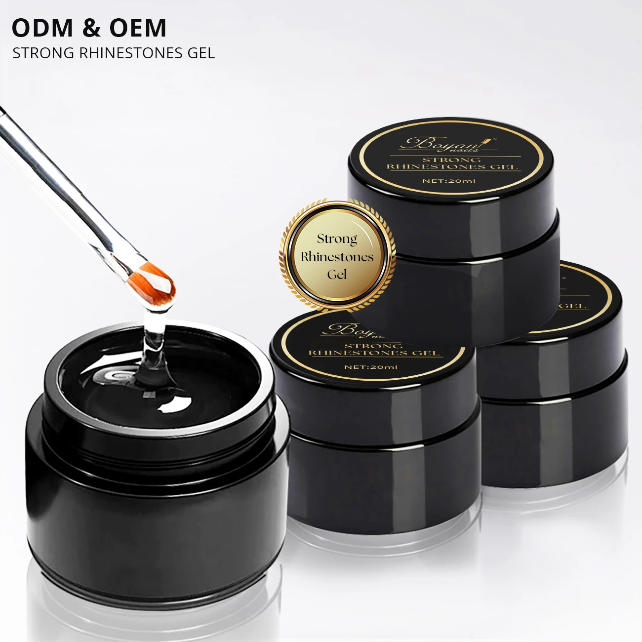 SCI rhinestones jewelry gel glue for acrylic nails liquid in bottle and solid in jar