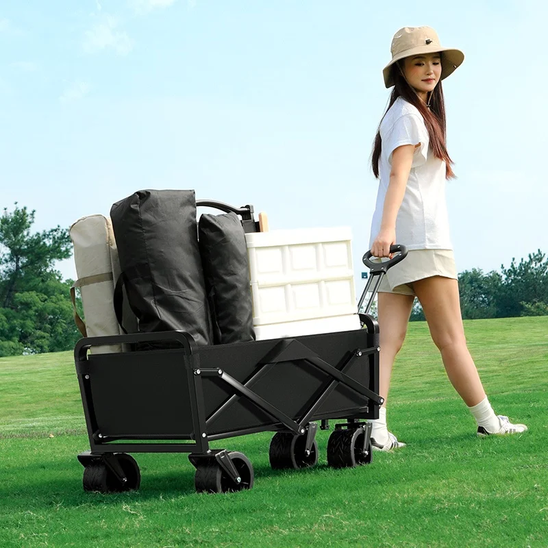 2024 New Product Wholesale Portable Foldable Garden Cart Stroller Wagon for Camping and Beach Use