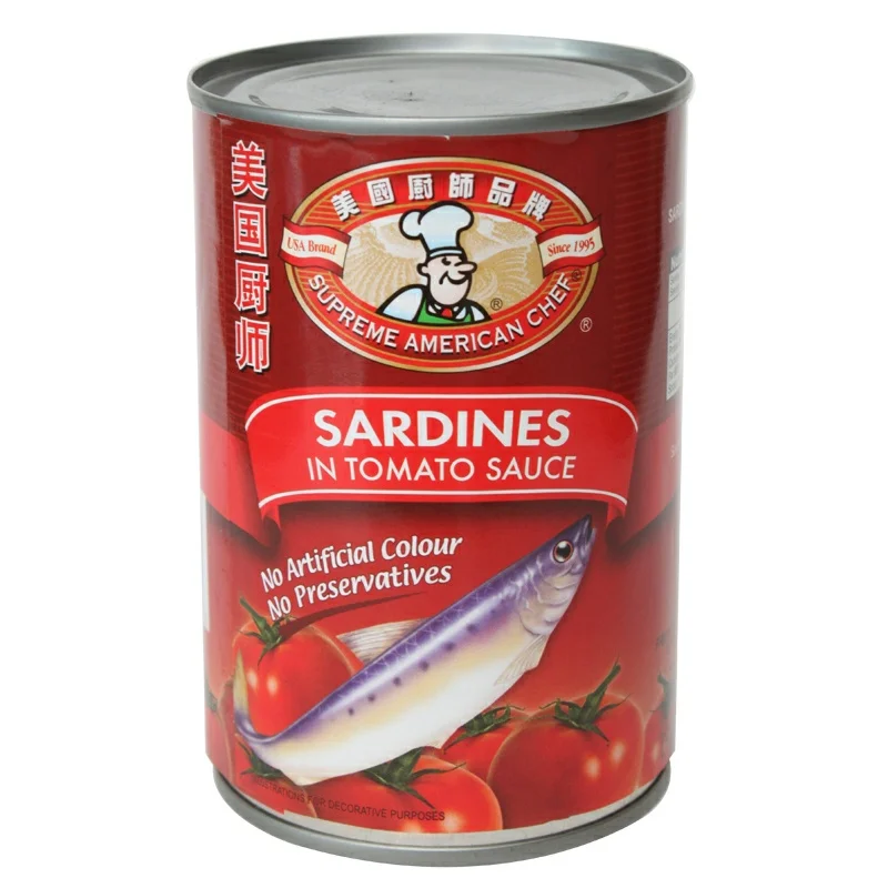 
Canned Sardine Fish In Tomato Sauce And Oil Origin China Canning Factory 