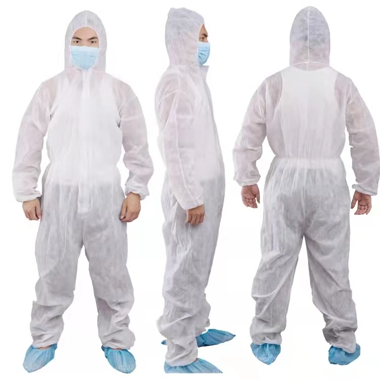 Hot Sales Customized Disposable 40g Blue PP Dustproof Nonwoven Clothes Coverall
