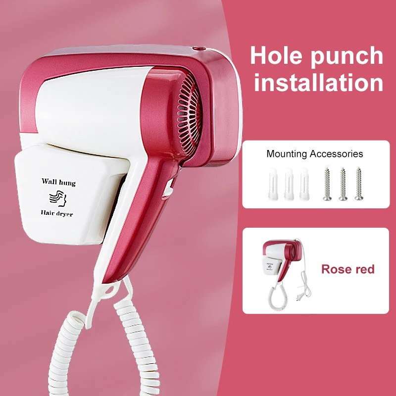 New Style 1300W High Power Wall Mounted Hair Dryer Special Hotel Hanging Hair Dryer