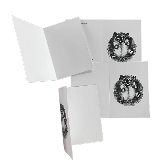 Custom thank you card for small business with logo high quality ivory card paper CMYK printing