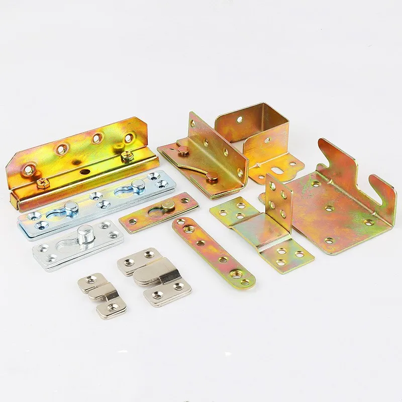 Bed Hinge Bed Bolt Buckle Heavy Hanging Furniture Concealed Connector Screw Hanging Buckle Closing Hinge Bed Angle Code