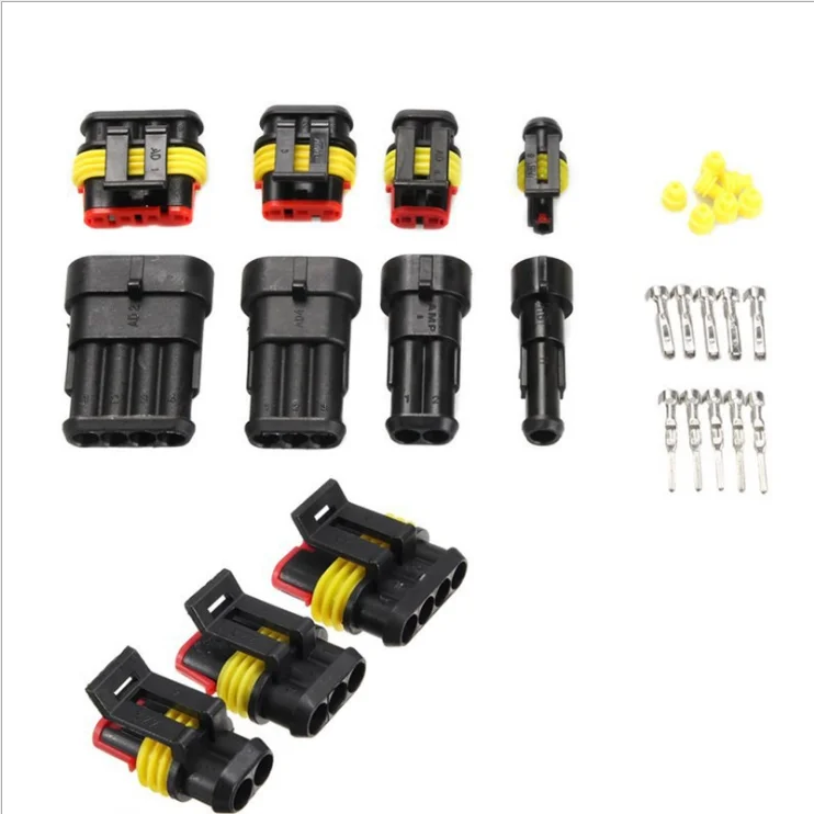 Automotive waterproof car connectors auto electrical connector kit Terminal row Xenon lamp harness plug  1-6 hole