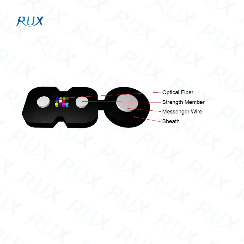 Cabo de Fibra Optica Drop cable 1FO ANATEL CERTIFICATE 1 Core Outdoor Self Supporting FTTH Fiber Optic Cable 1KM Price