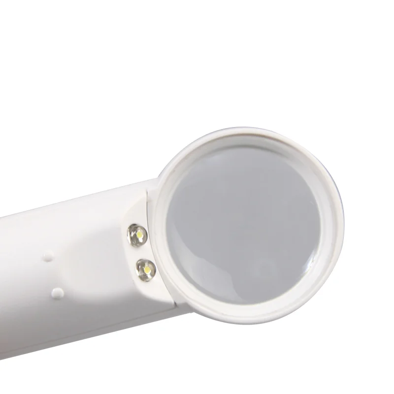 Handheld Portable 15X Magnifier Customized Logo Magnifier Glass With Two LED Lights