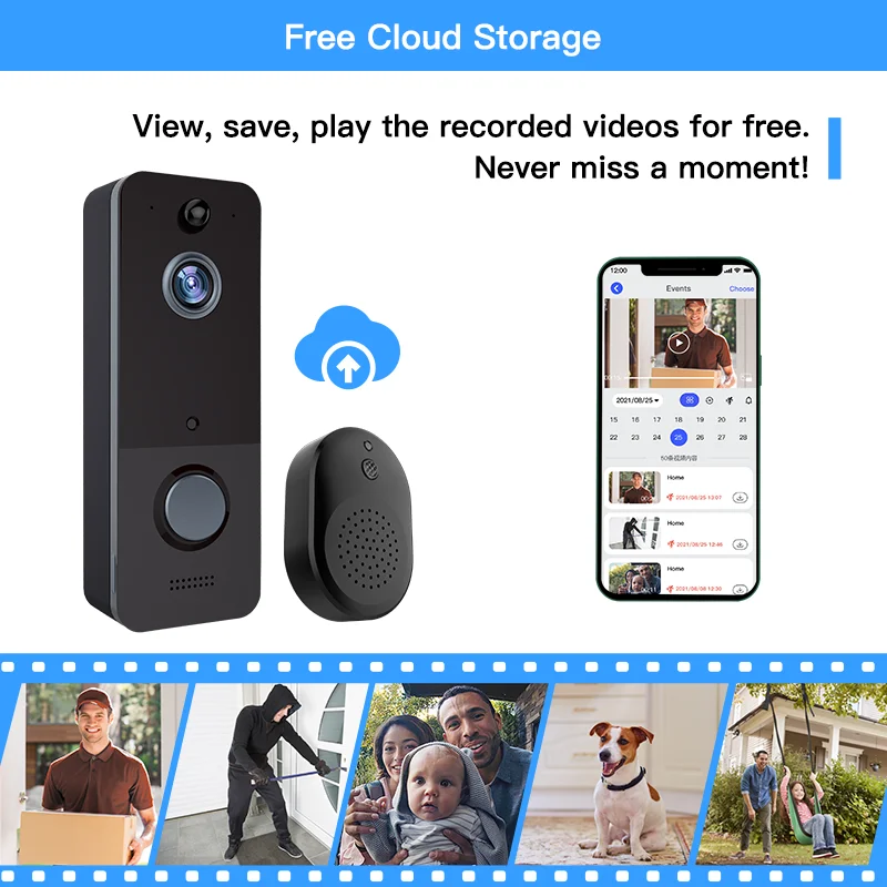 Лидер продаж на Amazon наружный дверной звонок 720P Wi-Fi видеодомофон 2 4 ГГц камера безопасности квартиры с