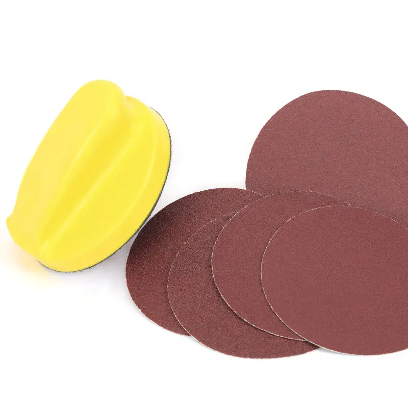 Wholesale price quality 5 inch 6 holes/ 6 inch 9 holes car abrasive sanding disc sand paper