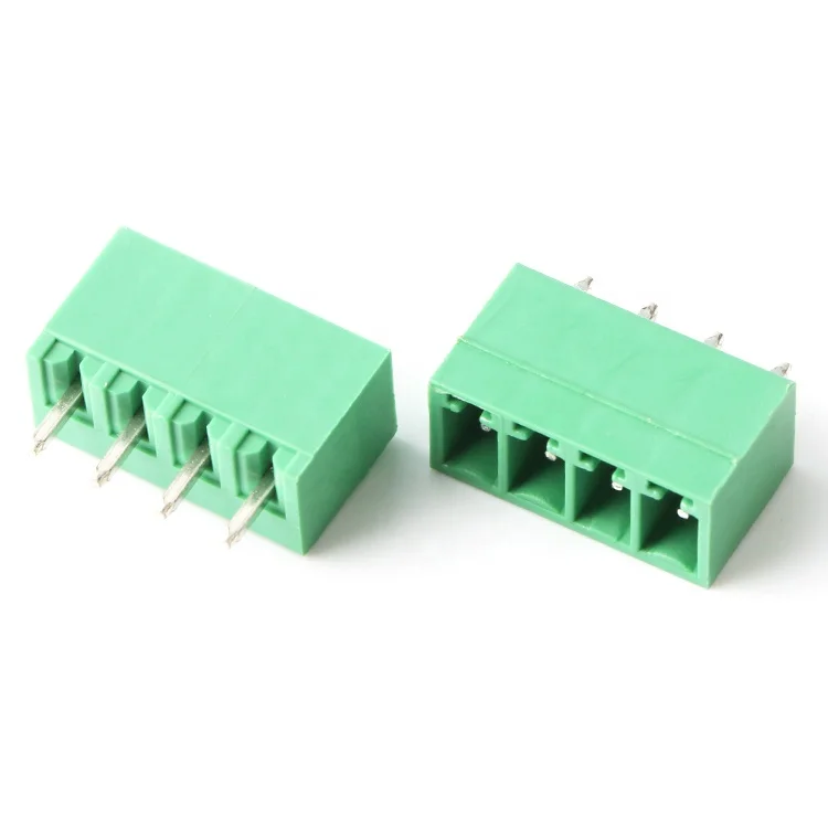 8A 300V 4 pins Pcb Spring Terminal Block 180 degree 3.81 terminal connector