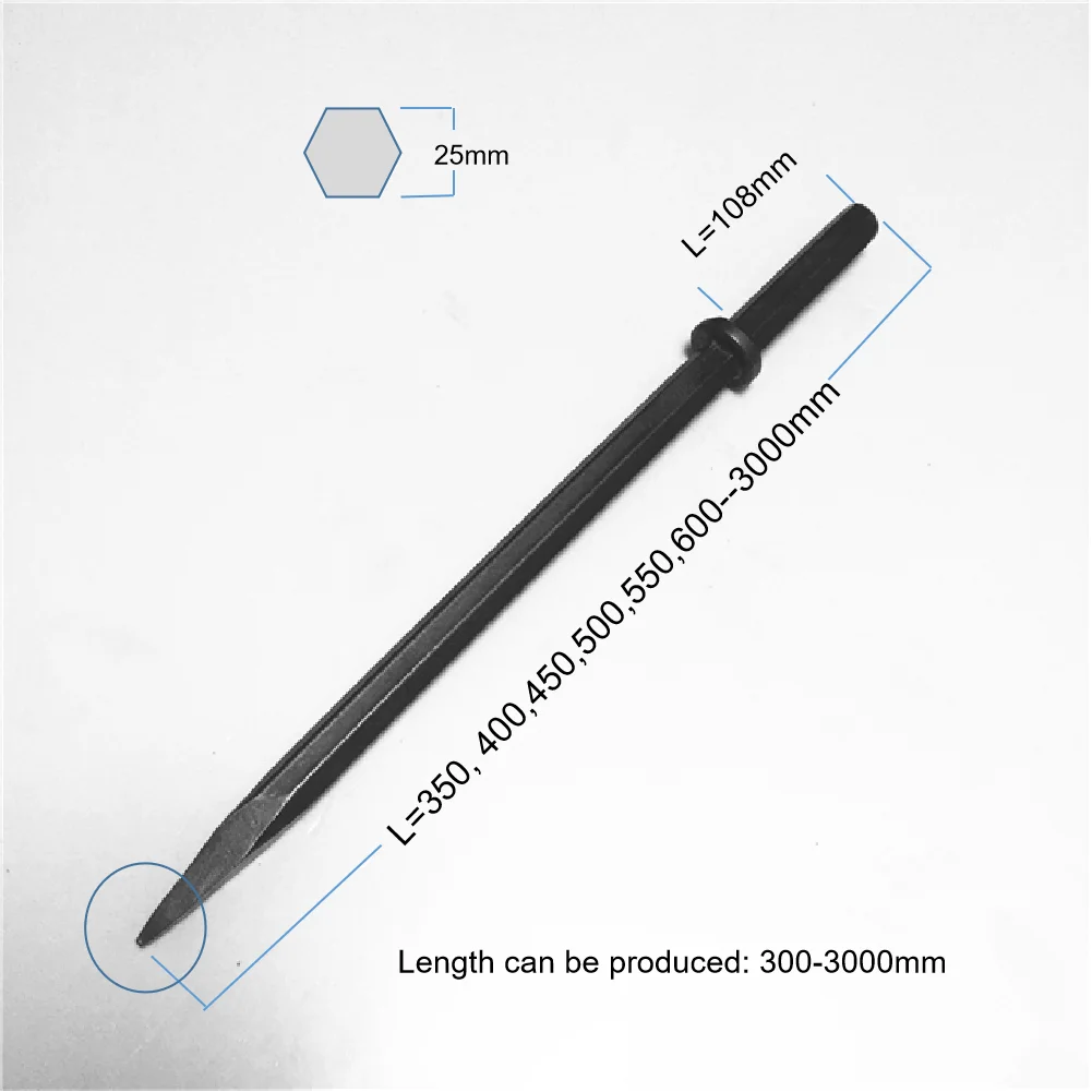 
Factory cheap pneumatic jack hammers chisel demolition hammer 22*108*500 