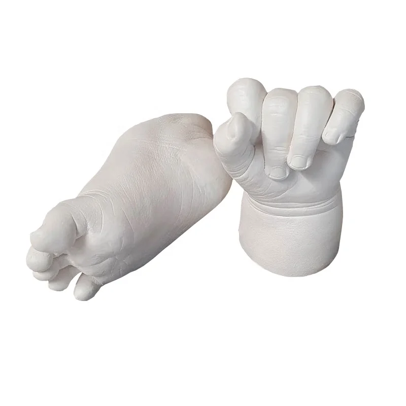 Baby mould casting chromatic alginate  impression material for baby hand and foot 3D mould casting and modling