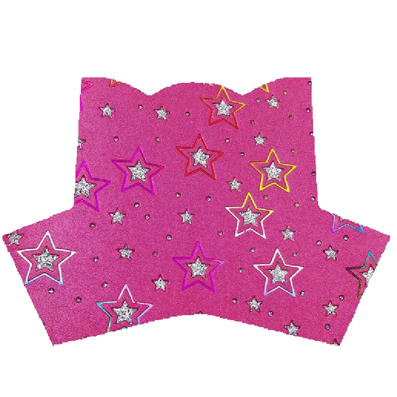 Bling star pink printed golf driver canvas blade mallet putter magnet closure golf headcover