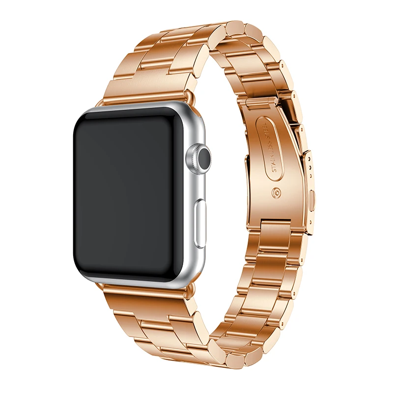 
Apple stainless steel watch band adjustable watch strap Suitable for business men and women watch band 
