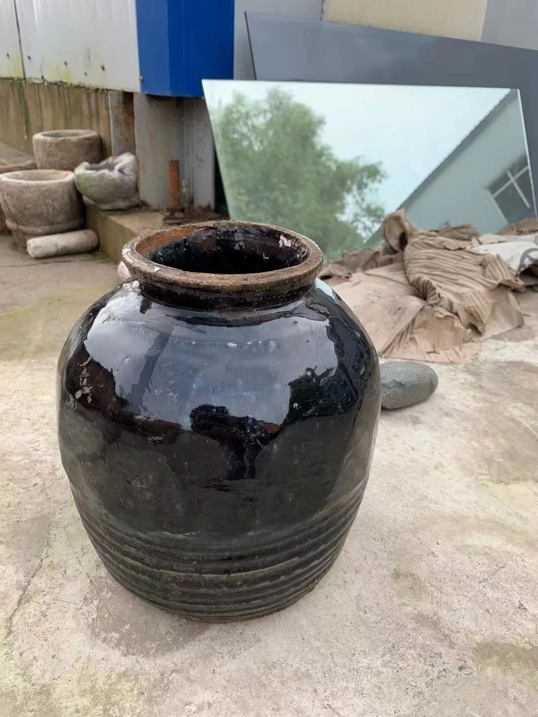 chinese retro vintage nordic handmade rustic pottery pots shabby chic home decoration antique ceramic terracotta salt vase