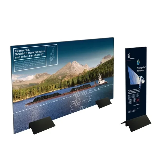 Advertising Sign Floor Bracket Panel Mounted Outdoor Adjustable Base For Billboard Display