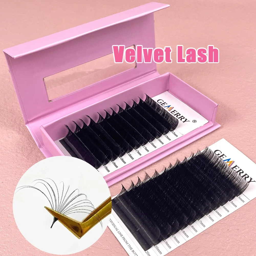 Wholesale 0.03 Private Label Cashmere Mink Lash Extensions Tray Matte Dark Black Siberian Russian  Individual Volume Lash Tray