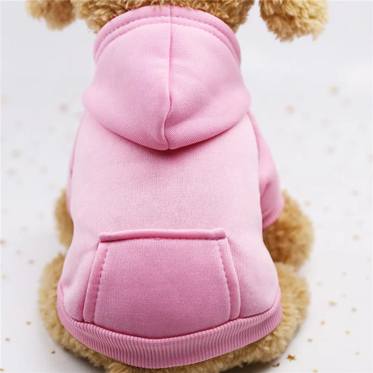 
New Winter Dog Hoodie Sweatshirts with Pockets Cotton Warm Dog Clothes for Small Dogs 