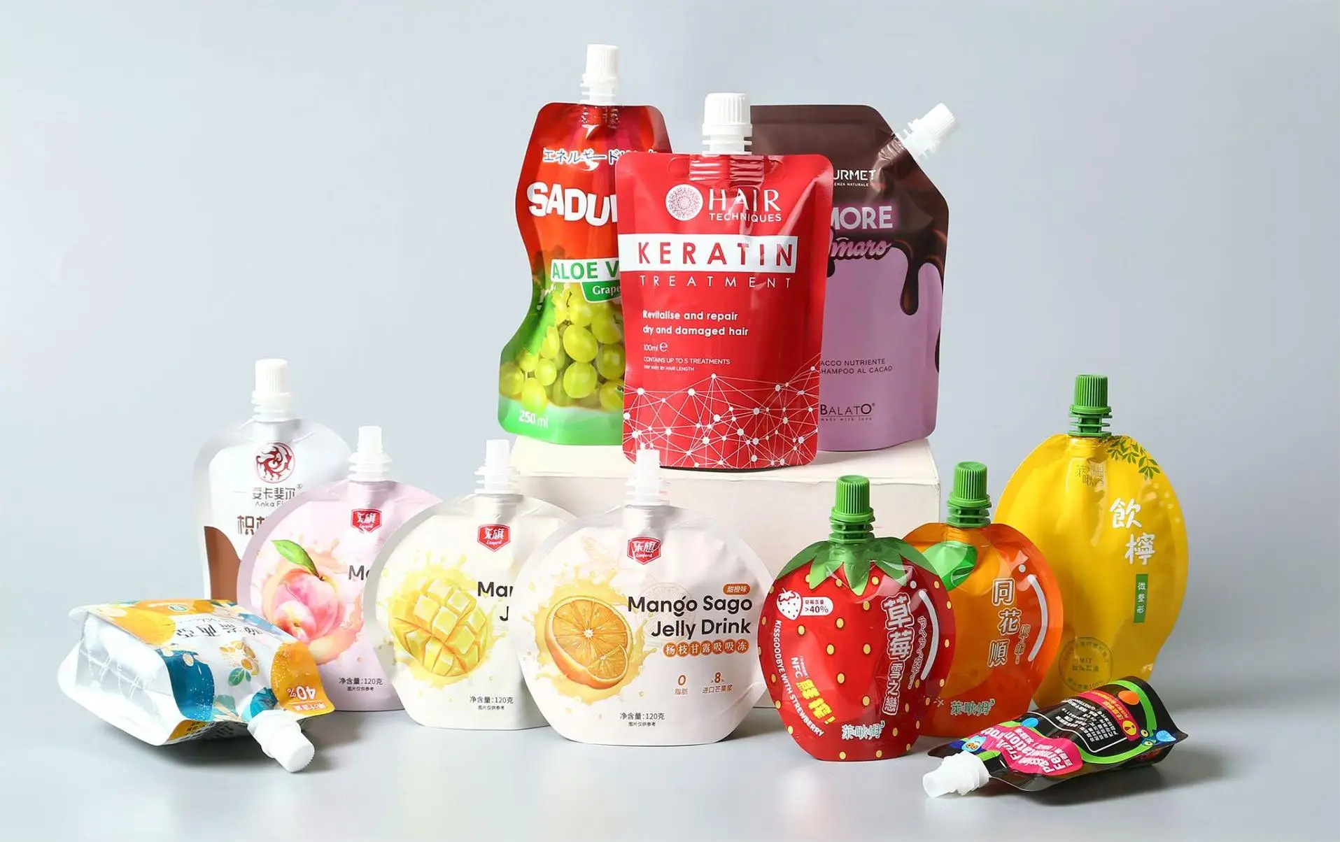 Light-proof Liquid Beverage Drinking Water Package Milk Suction Nozzle Bag with Small Nozzle