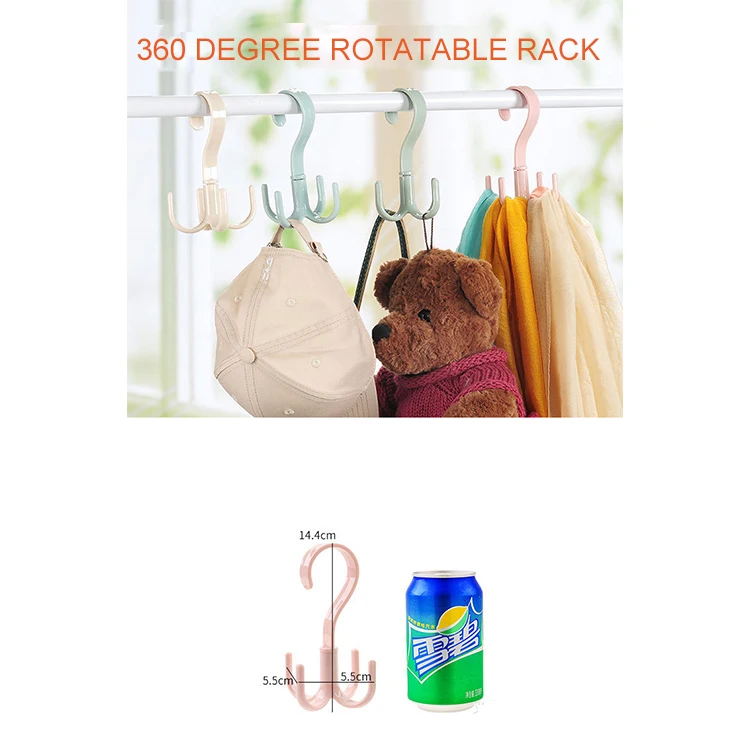 Multi Use Scarf Belt Bag Storage Shelf Plastic Clothes Handbag Hanger