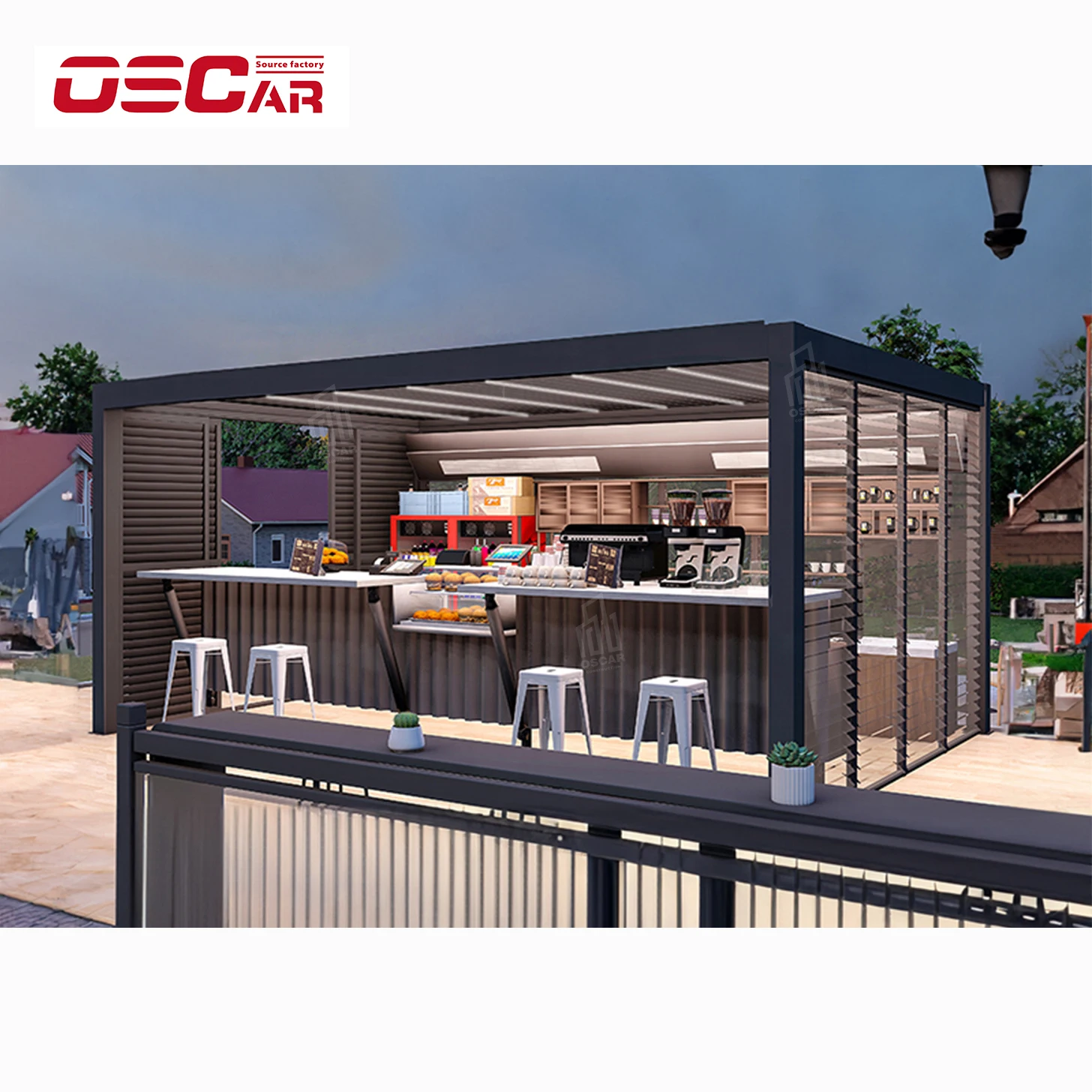Factory Direct Outdoor Aluminium Hardtop Gazebo Adjustable Rainproof Patio Canopy for Backyard Garden Yard Outdoor Pergola