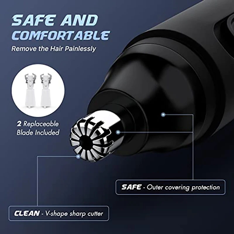 WSY210 Wireless Rechargeable Waterproof Skinsafe Painless Electric Ear Face Eyebrow Nose hair trimmer