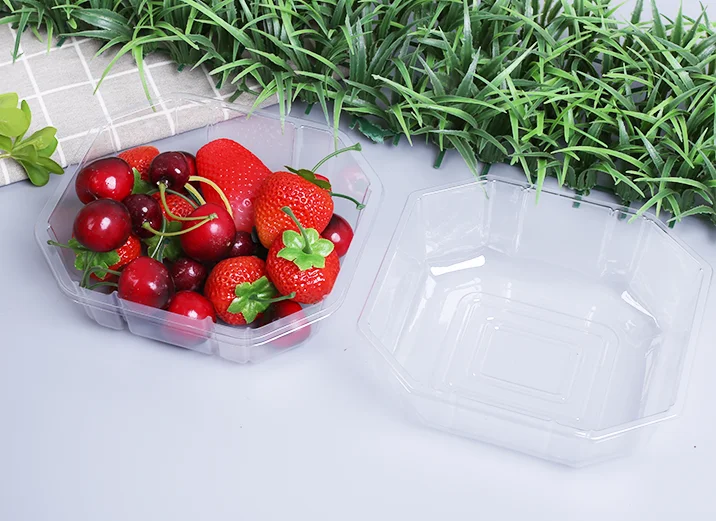 customer logo disposable transparent star anise fruit box plastic tray clear plastic trays