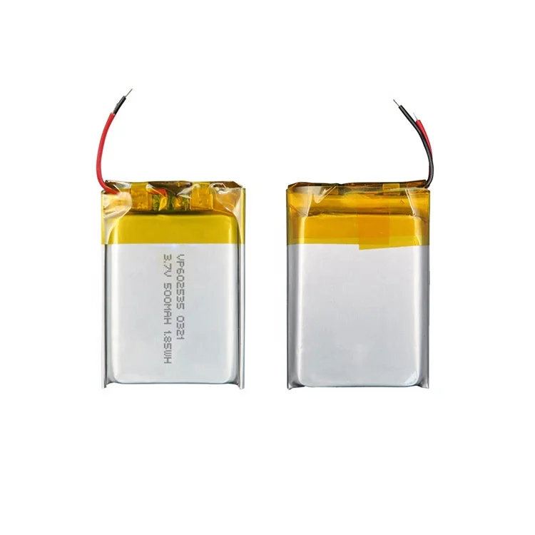 Custom 602535 Lipo 3.7V 500Mah Polymer Lithium Ion Battery