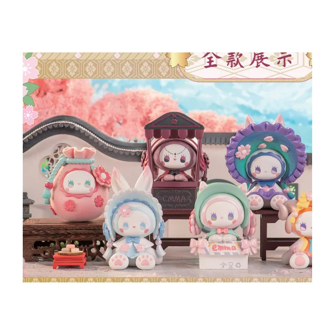 Anime Figure Secret Forest Evening Sakura Tea Party Blind Box Cartoon Pvc Toys Custom Vinyl Toys Good Price Action Figure