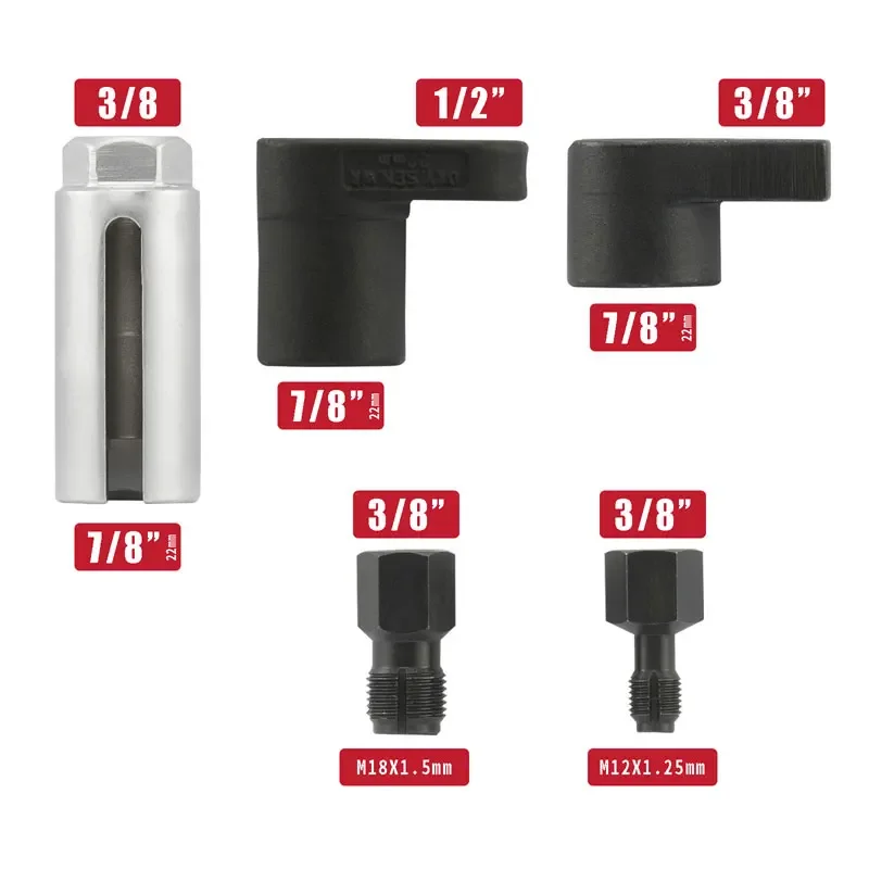 5pcs Oxygen Injector Removal Tool Car Oxygen Sensor Socket Thread Chasers Wrench Vacuum Repair Kit