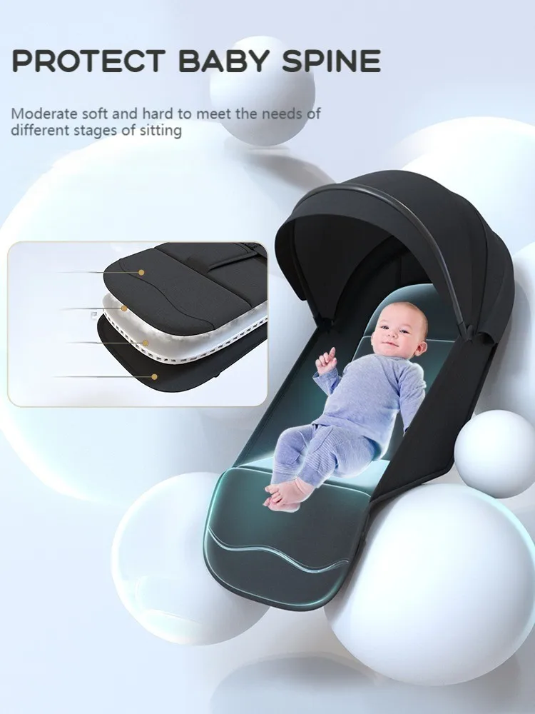 Wholesale Lightweight Stroller Baby Buggy Pushchair For Toddler Poussette Foldable Carriage Travel Pram 2 In 1 Stroller