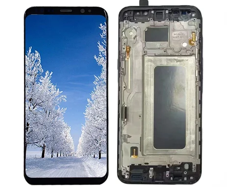 Сборка сенсорного ЖК экрана OLED с рамкой для Samsung GALAXY s8 plus g955 g955f ЖК дисплей oled