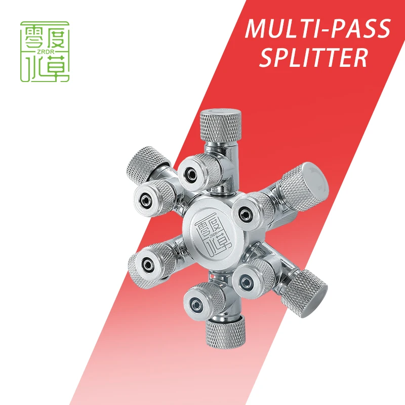 WYIN ZRDR Split multi-pass Aquarium Planted Landscape Tank 5 way CO2 splitter for aquarium co2 regulators