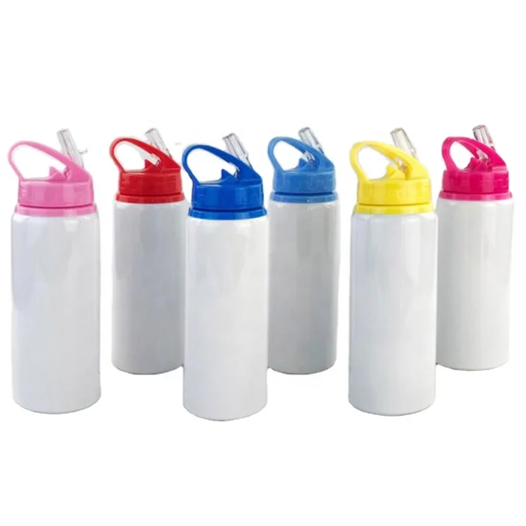 Lancoda 6 Colors Kids School 600ml Dye Sublimation Water Bottle Mug Tumblers Flask