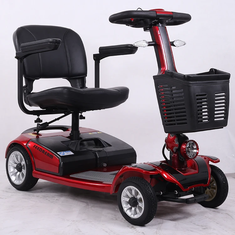 lianmei atv 250W folding lightweight electric mobility handicapped scooter for old / disabled people