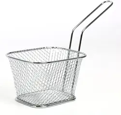 Amazon Hot selling Mini Chip Fries Basket French Fries Holder Food strainer Presentation Mesh Basket for Chips, Fries, Shrimps,