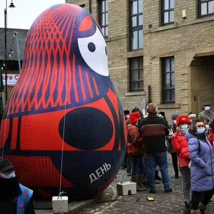 Popular high quality Caise ceramic doll cute cartoon inflatable Russian nesting doll 3m PVC airtight Russian doll