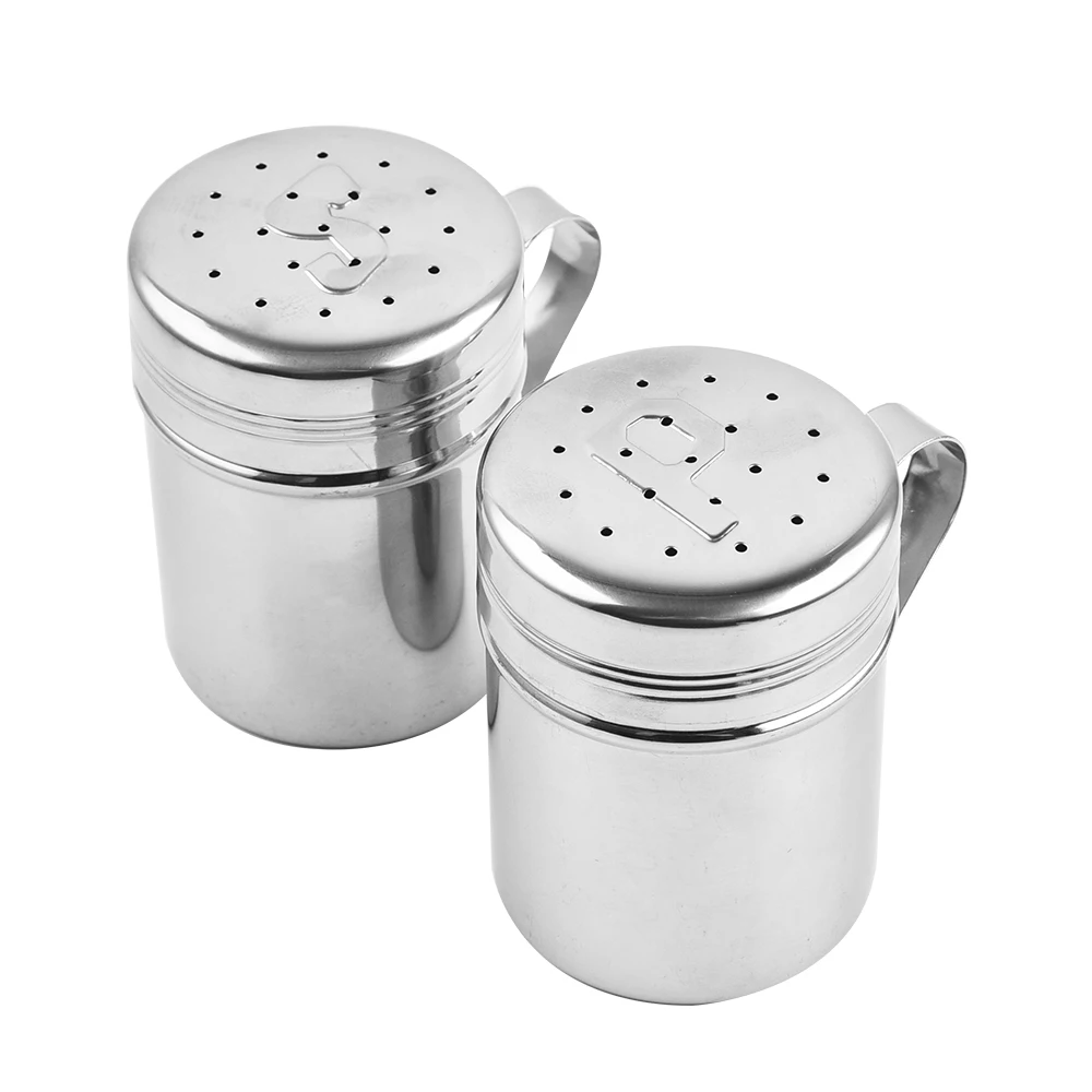 Kitchen Tool Stainless steel Salt jar Spice Pepper Shakers Food Seasoning Bottle